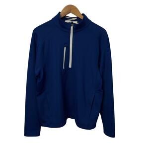 Zero Restriction Z500 Quarter Zip Pullover Mens Size Large Blue Golf Pocket